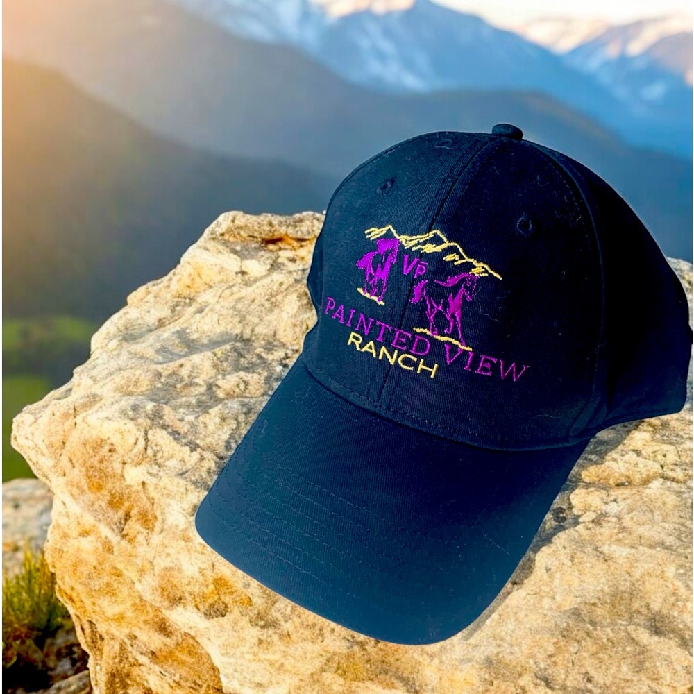 PAINTED VIEW RANCH Westcliff, CO Horse Ranch Unisex Cotton Hat Cap Western